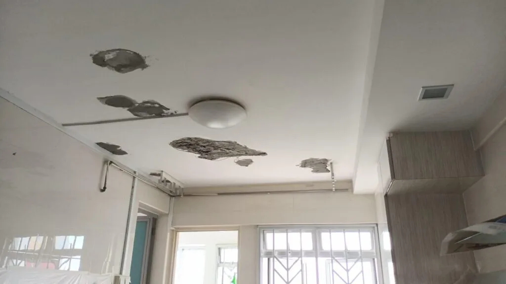Before: Kitchen spalling